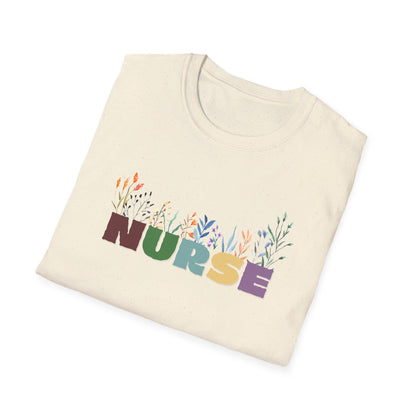 Floral Nurse Softstyle T-Shirt