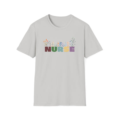 Floral Nurse Softstyle T-Shirt