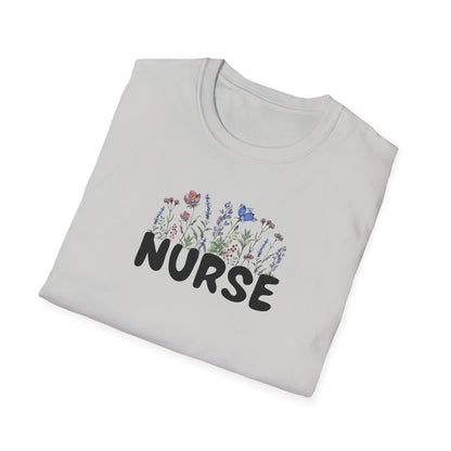 Floral Nurse Softstyle T-Shirt