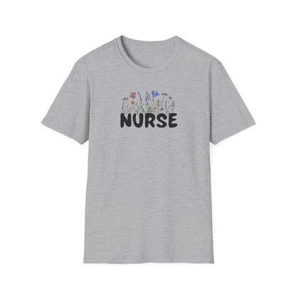 Floral Nurse Softstyle T-Shirt