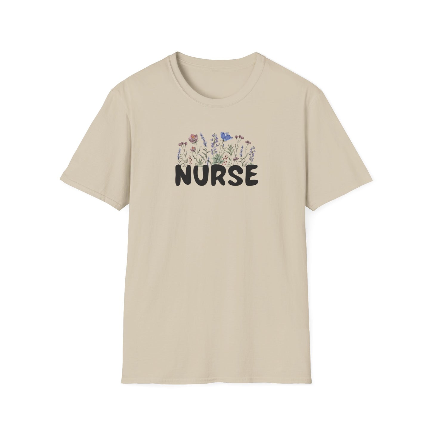 Floral Nurse Softstyle T-Shirt