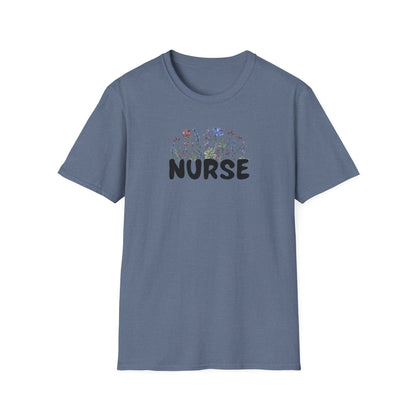 Floral Nurse Softstyle T-Shirt