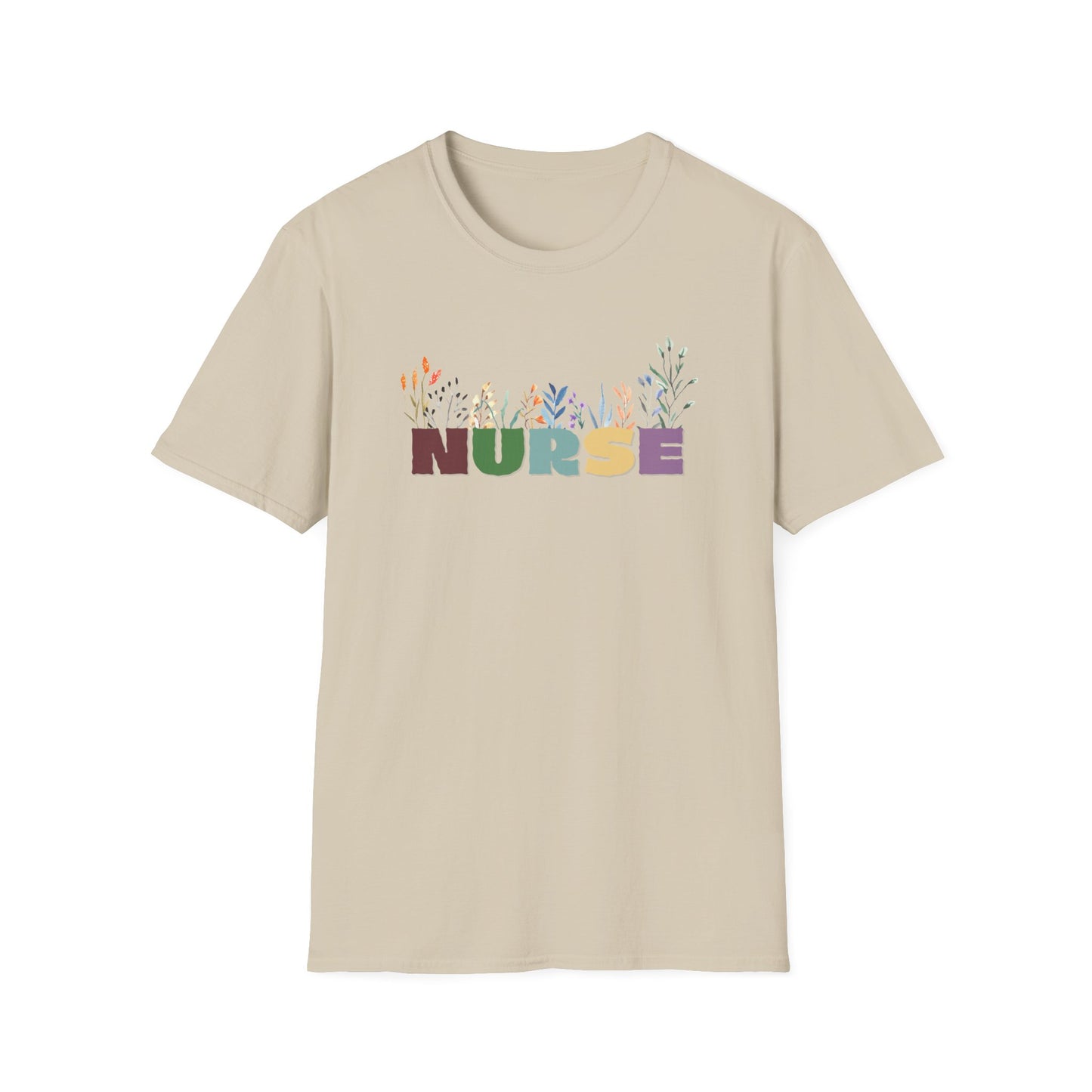 Floral Nurse Softstyle T-Shirt