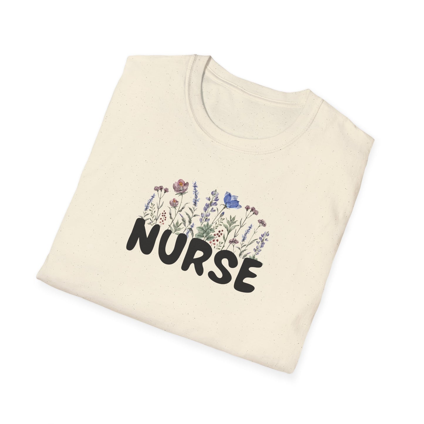 Floral Nurse Softstyle T-Shirt