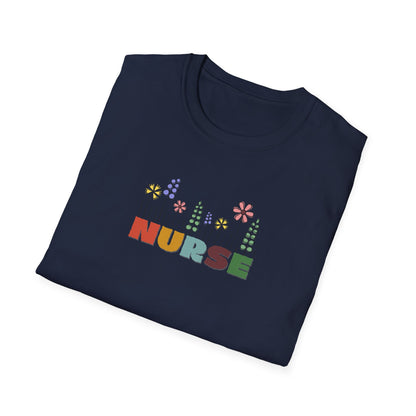 Floral Nurse Softstyle T-Shirt