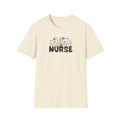 Floral Nurse Softstyle T-Shirt