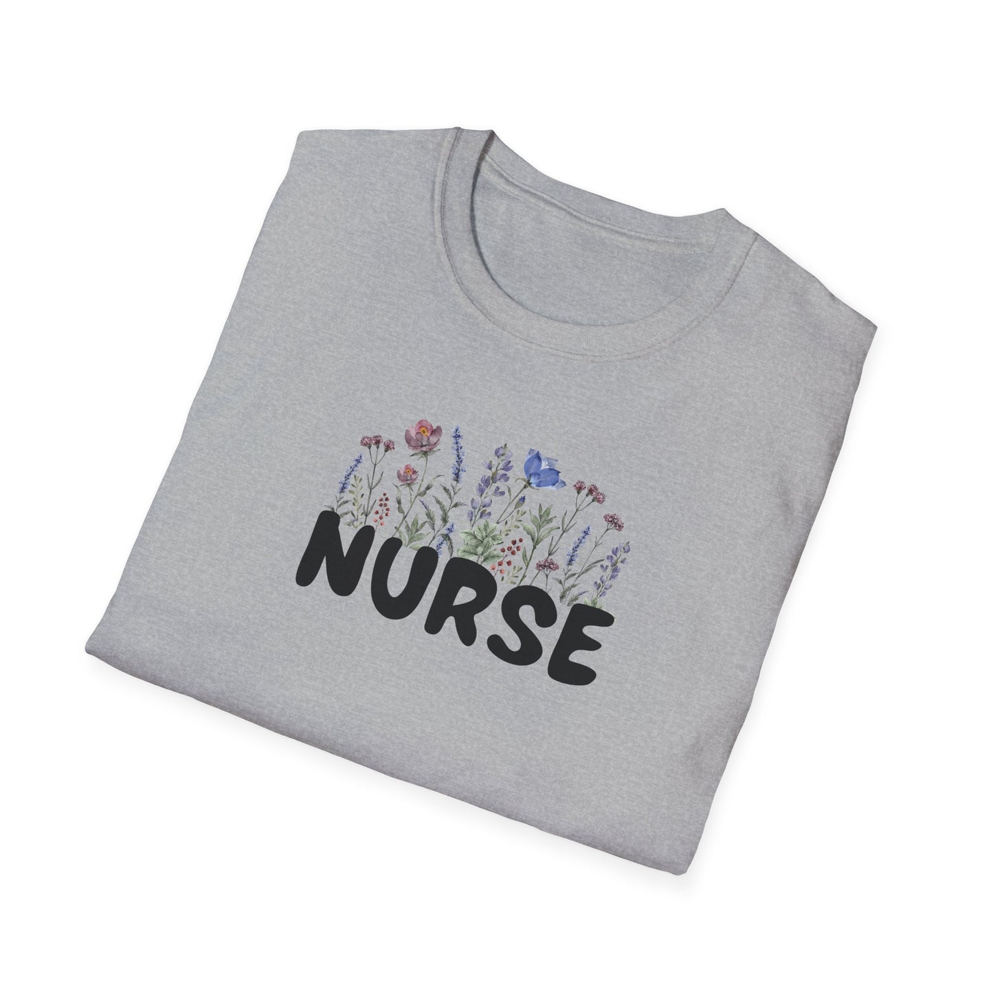 Floral Nurse Softstyle T-Shirt