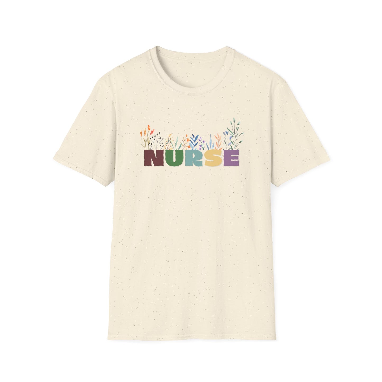 Floral Nurse Softstyle T-Shirt